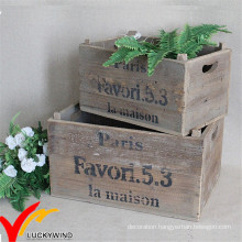 Farm Crate Antique Old Reclaimed Wooden Flower Plant Pot